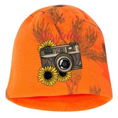 Photographer Photography Storyteller Camera Gift Kati - Camo Knit Beanie