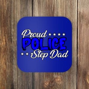 Proud Police Step Dad Gift Coaster