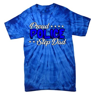 Proud Police Step Dad Gift Tie-Dye T-Shirt