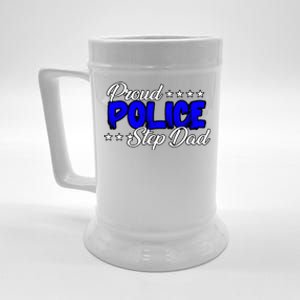 Proud Police Step Dad Gift Beer Stein