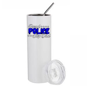 Proud Police Step Dad Gift Stainless Steel Tumbler