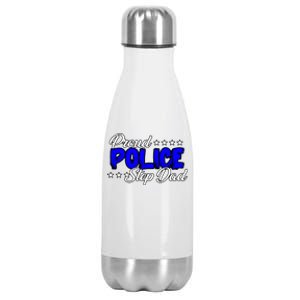 Proud Police Step Dad Gift Stainless Steel Insulated Water Bottle