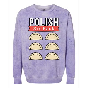 Polish Pierogi Six Pack Funny Abs Gym Design Gift Colorblast Crewneck Sweatshirt