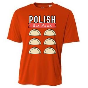 Polish Pierogi Six Pack Funny Abs Gym Design Gift Cooling Performance Crew T-Shirt