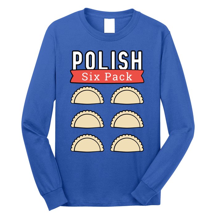 Polish Pierogi Six Pack Funny Abs Gym Design Gift Long Sleeve Shirt