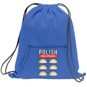 Polish Pierogi Six Pack Funny Abs Gym Design Gift Sweatshirt Cinch Pack Bag