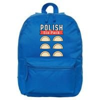 Polish Pierogi Six Pack Funny Abs Gym Design Gift 16 in Basic Backpack