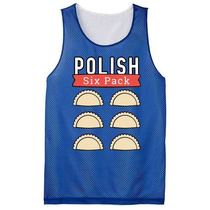 Polish Pierogi Six Pack Funny Abs Gym Design Gift Mesh Reversible Basketball Jersey Tank