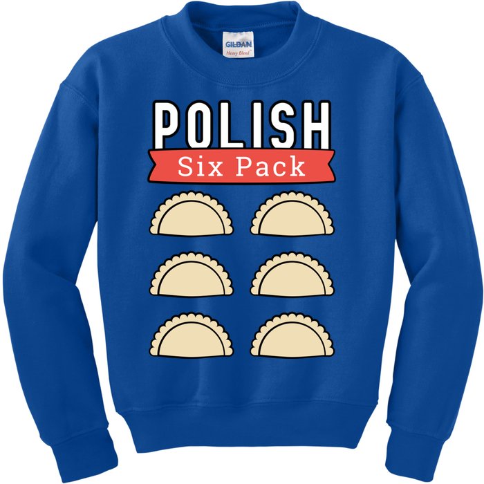 Polish Pierogi Six Pack Funny Abs Gym Design Gift Kids Sweatshirt