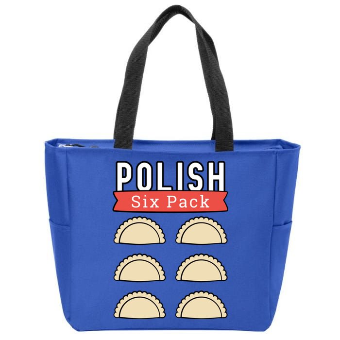 Polish Pierogi Six Pack Funny Abs Gym Design Gift Zip Tote Bag