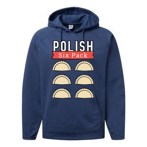 Polish Pierogi Six Pack Funny Abs Gym Design Gift Performance Fleece Hoodie