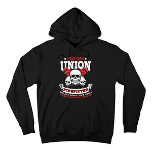 Pipefitter Plumber Steamfitter Image On Back Hoodie