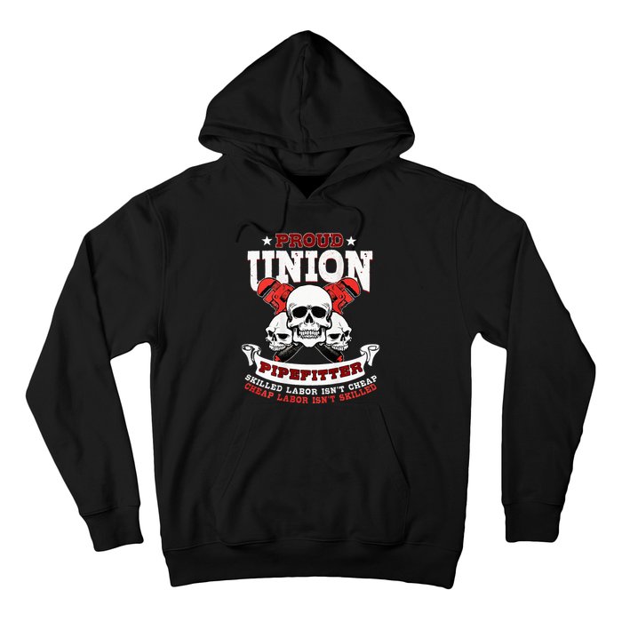 Pipefitter Plumber Steamfitter Image On Back Hoodie