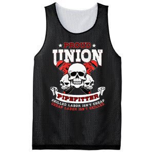 Pipefitter Plumber Steamfitter Image On Back Mesh Reversible Basketball Jersey Tank