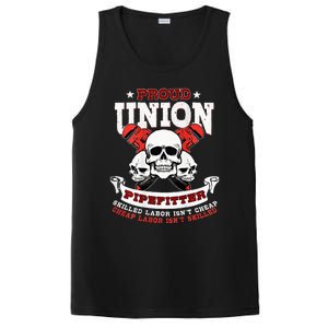 Pipefitter Plumber Steamfitter Image On Back PosiCharge Competitor Tank