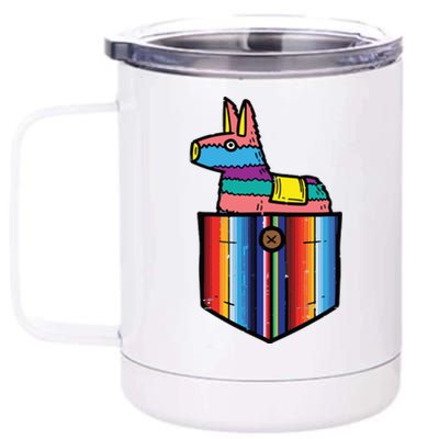 Pocket Pinata Serape Cinco De Mayo Mexican Fiesta Party 12 oz Stainless Steel Tumbler Cup