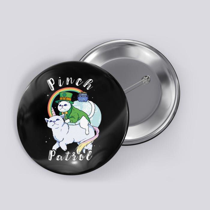 Pinch Patrol St Patricks Day Cats Green Saint Patrick's Day Button