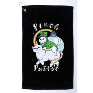 Pinch Patrol St Patricks Day Cats Green Saint Patrick's Day Platinum Collection Golf Towel