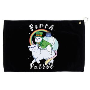 Pinch Patrol St Patricks Day Cats Green Saint Patrick's Day Grommeted Golf Towel