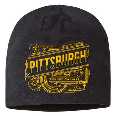 Pittsburgh Pennsylvania Steel City 412 Home Vintage Sustainable Beanie