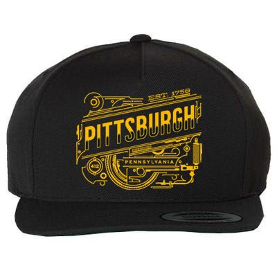 Pittsburgh Pennsylvania Steel City 412 Home Vintage Wool Snapback Cap