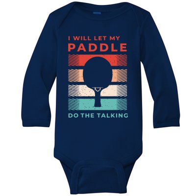 Ping Pong Shirts And Table Tennis Gifts For Ping Pongs Baby Long Sleeve Bodysuit