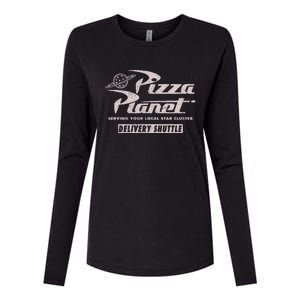 Pizza Planet Silver Delivery Shuttle Womens Cotton Relaxed Long Sleeve T-Shirt