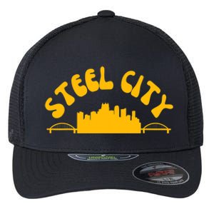 Pittsburgh Pennsylvania Sl City Skyline Bridges Retro Flexfit Unipanel Trucker Cap