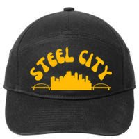 Pittsburgh Pennsylvania Sl City Skyline Bridges Retro 7-Panel Snapback Hat