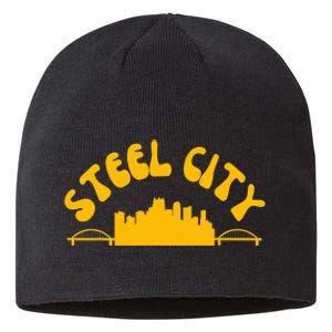 Pittsburgh Pennsylvania Sl City Skyline Bridges Retro Sustainable Beanie