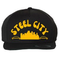 Pittsburgh Pennsylvania Sl City Skyline Bridges Retro Wool Snapback Cap