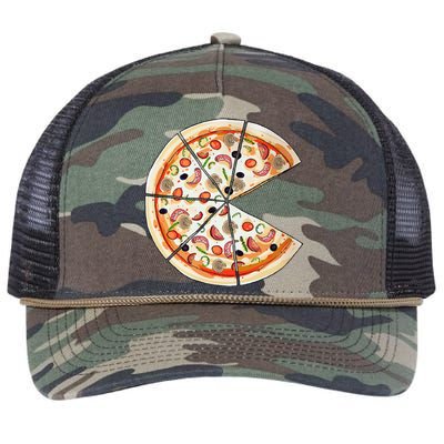 Pizza Pie & Slice Dad And Son Pizza Funny Father's Day Retro Rope Trucker Hat Cap