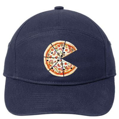 Pizza Pie & Slice Dad And Son Pizza Funny Father's Day 7-Panel Snapback Hat