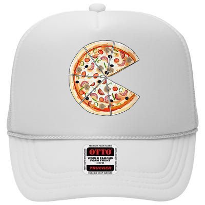 Pizza Pie & Slice Dad And Son Pizza Funny Father's Day High Crown Mesh Back Trucker Hat