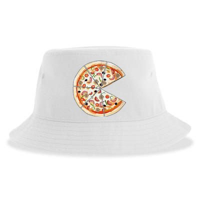 Pizza Pie & Slice Dad And Son Pizza Funny Father's Day Sustainable Bucket Hat