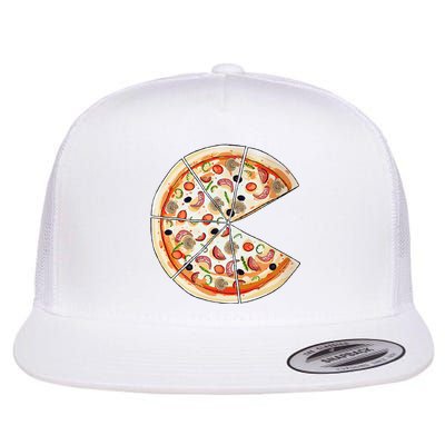 Pizza Pie & Slice Dad And Son Pizza Funny Father's Day Flat Bill Trucker Hat