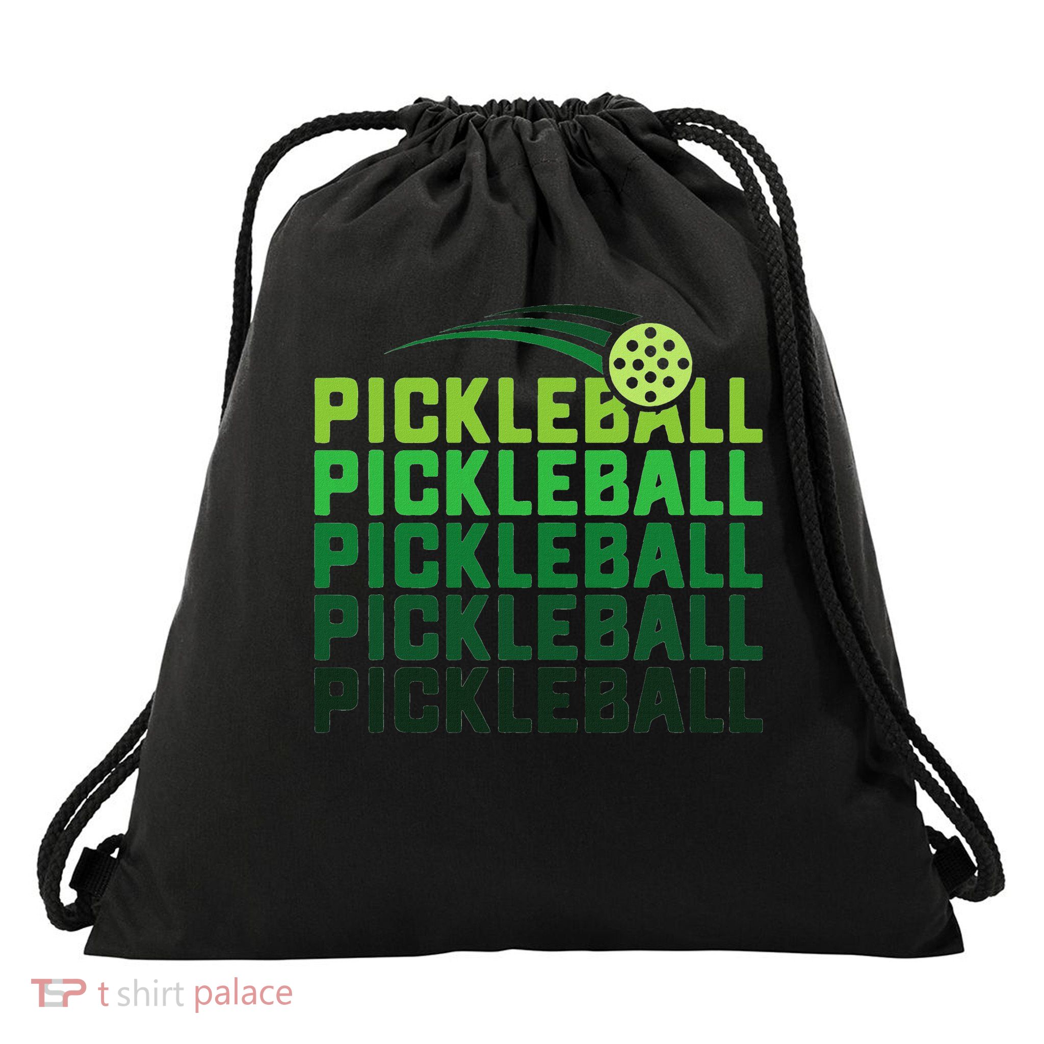 Pickleball Player S And More, Men And Women. Drawstring Bag