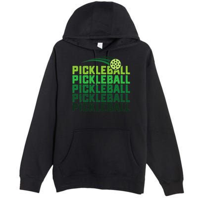 Pickleball Player S And More, Men And Women. Premium Pullover Hoodie