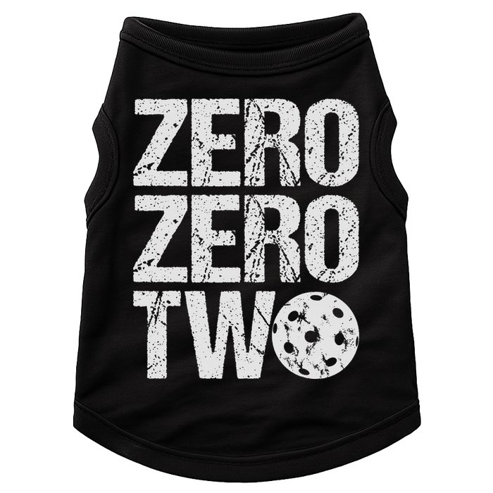 Pickleball Player Starting Score ZeroZero Two Serve First  Doggie Tank