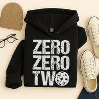 Pickleball Player Starting Score ZeroZero Two Serve First  Hoodie