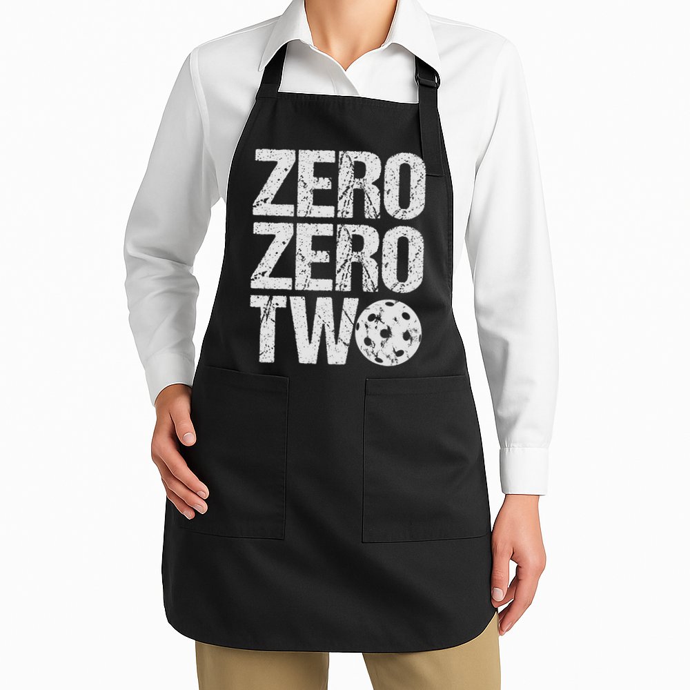 Pickleball Player Starting Score ZeroZero Two Serve First  Apron