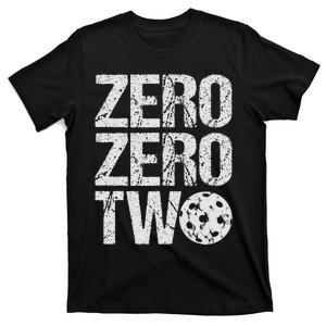 Pickleball Player Starting Score ZeroZero Two Serve First  T-Shirt