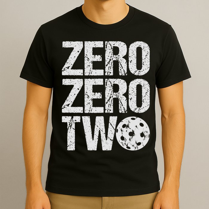 Pickleball Player Starting Score ZeroZero Two Serve First  T-Shirt