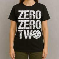 Pickleball Player Starting Score ZeroZero Two Serve First  T-Shirt