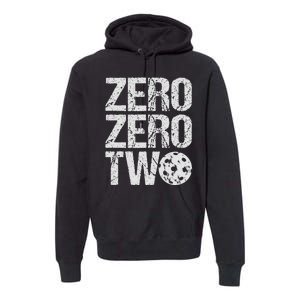 Pickleball Player Starting Score ZeroZero Two Serve First  Premium Hoodie