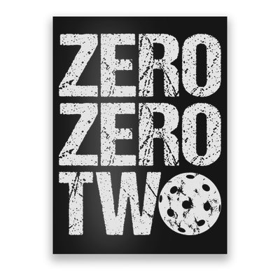 Pickleball Player Starting Score ZeroZero Two Serve First  Poster