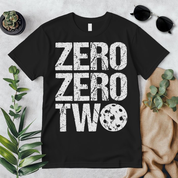 Pickleball Player Starting Score ZeroZero Two Serve First  Premium T-Shirt