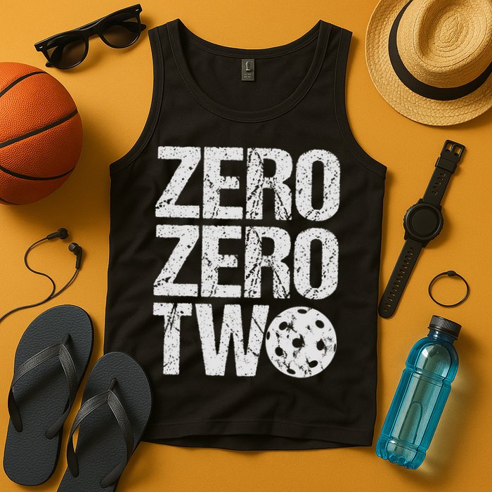 Pickleball Player Starting Score ZeroZero Two Serve First  Tank Top