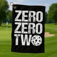 Pickleball Player Starting Score ZeroZero Two Serve First  Golf Towel