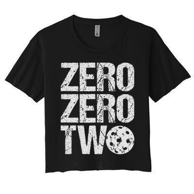 Pickleball Player Starting Score ZeroZero Two Serve First  Crop Top
